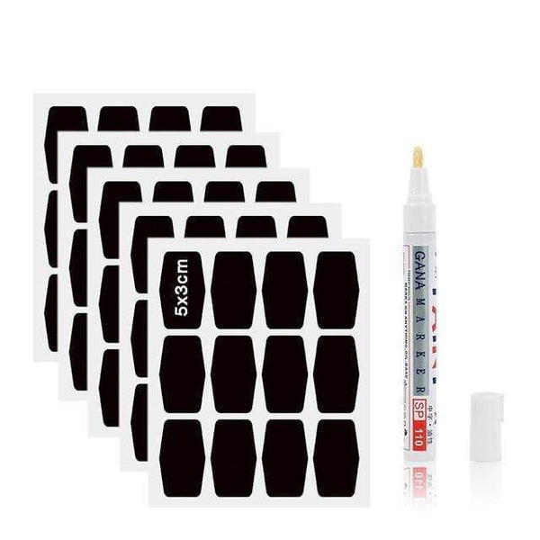 SearchFindOrder 60pcs 1 shape 48pcs Jar Stickers Kitchen Label