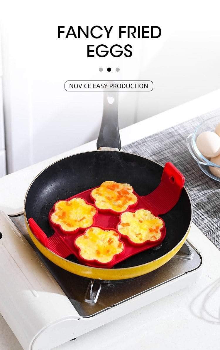7 Holes Silicone Pancake Maker Nonstick Mold Egg Ring Maker Kitchen  Accessories