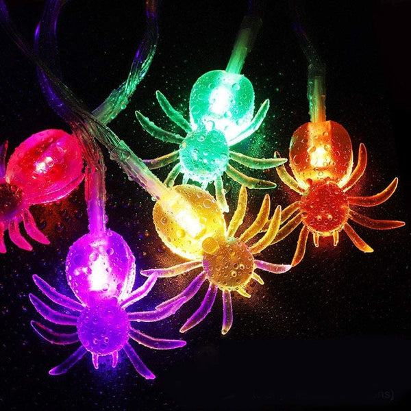 SearchFindOrder 9 / 1.5M 10LED Lights 10/20Led Halloween Pumpkin Ghost Skeletons Bat Spider Led Light String Festival Bar Home Party Decor Halloween Ornament