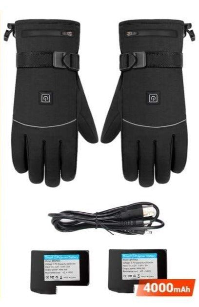 SearchFindOrder A2 With 2pcs Battery Electric Rechargeable Heating Gloves with Three-Stage Temperature Settings