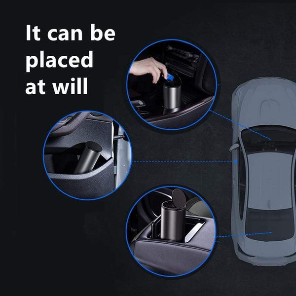 SearchFindOrder Alloy Car Trash Bin (90 Bags)
