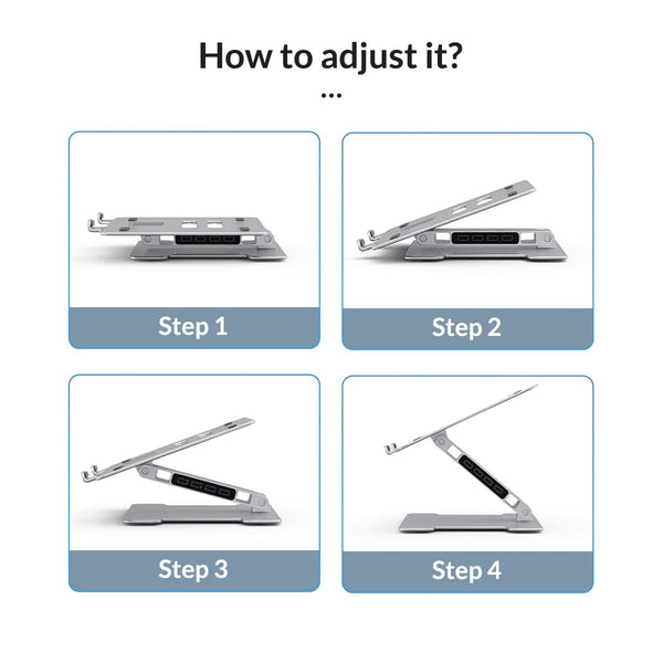 SearchFindOrder Aluminum Foldable Laptop Notebook Cooling Stand with USB 3.0 Hub