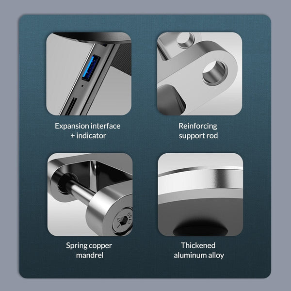 SearchFindOrder Aluminum Foldable Laptop Notebook Cooling Stand with USB 3.0 Hub