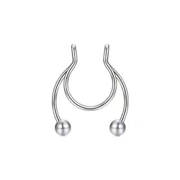 SearchFindOrder B-Silver Magnetic Nose Hoop Ring
