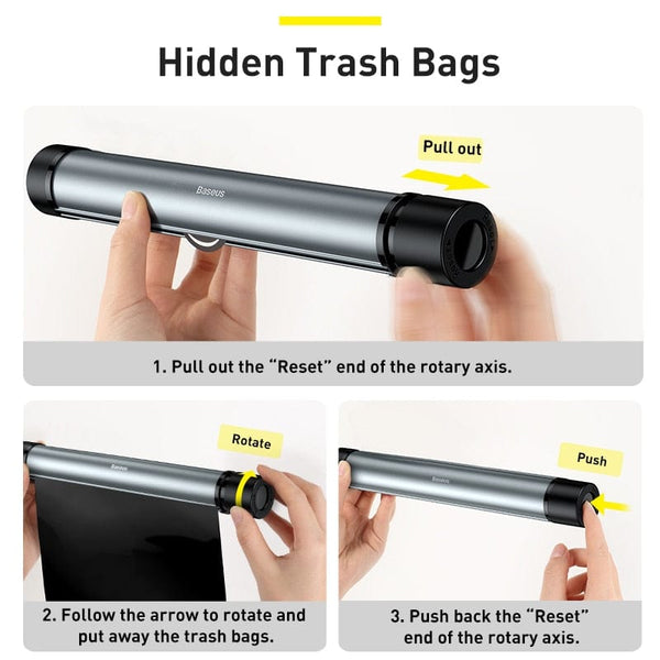 SearchFindOrder Back Seat Head Rest Roller Car Trash Can