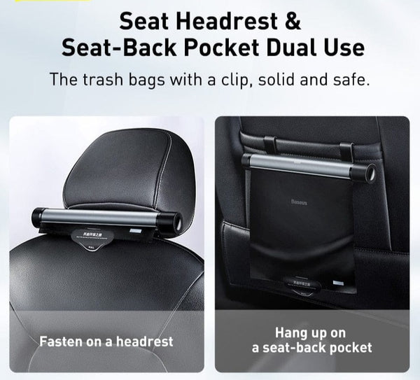 SearchFindOrder Back Seat Head Rest Roller Car Trash Can