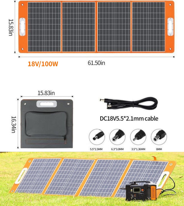 SearchFindOrder Battery plus 100w / 110V US PLUG 200W Outdoor Emergency Portable Power Station