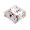 SearchFindOrder Beige 6 Grids Foldable Drawer Storage Box Organizer