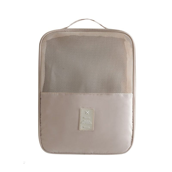 SearchFindOrder Beige / China Portable Waterproof Dustproof Travel Shoe Organizer Bag
