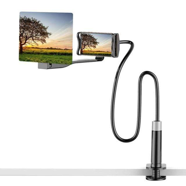 SearchFindOrder Black 12inch HD Mobile Phone Screen Magnifier with Adjustable Flexible Stand