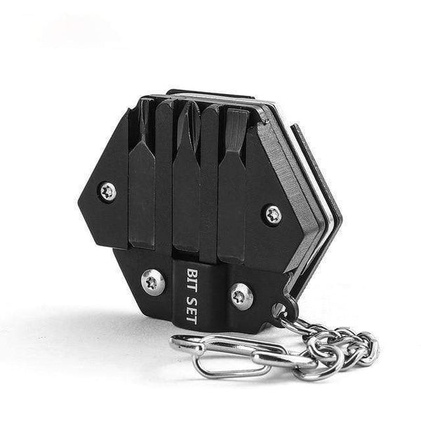 SearchFindOrder Black 14-in-1 EDC Keychain Multi-Tool
