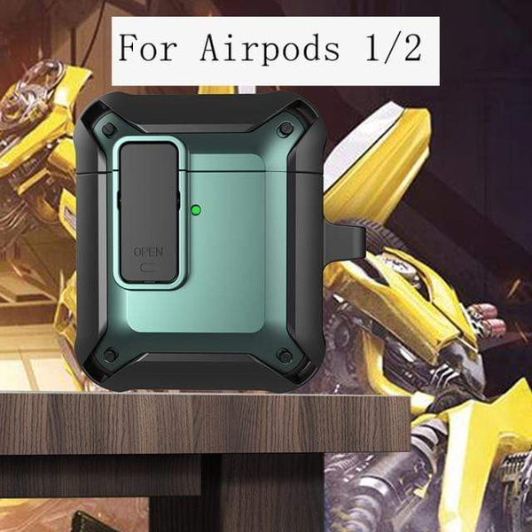 SearchFindOrder Black Green For Version 1 2 Shockproof Protective Cover For Apple AirPods 1/2 and Pro