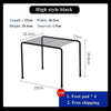 SearchFindOrder Black-high Adjustable Holders Metal Racks For Kitchen Cabinet Organizer