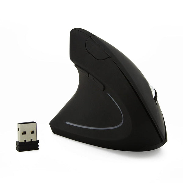 SearchFindOrder Black Left Hand USB Ergonomic Vertical 2.4G Wireless Optical Computer Gaming Mouse