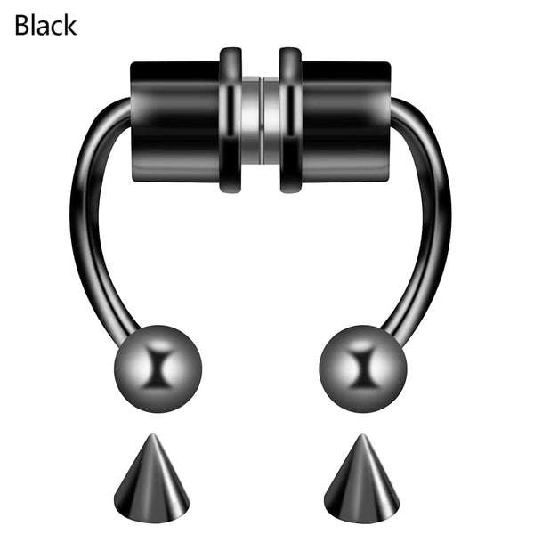 SearchFindOrder Black Magnetic Nose Hoop Ring