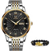 SearchFindOrder Black Men Mechanical Luxury Automatic Stainless Steel Waterproof Watch