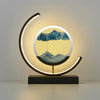 SearchFindOrder Black Moon-Blue / Remote control Creative Sandscape 3D LED Table Lamp