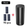 SearchFindOrder Black Pack of Three 30 Piece Bags Alloy Car Trash Bin (90 Bags)