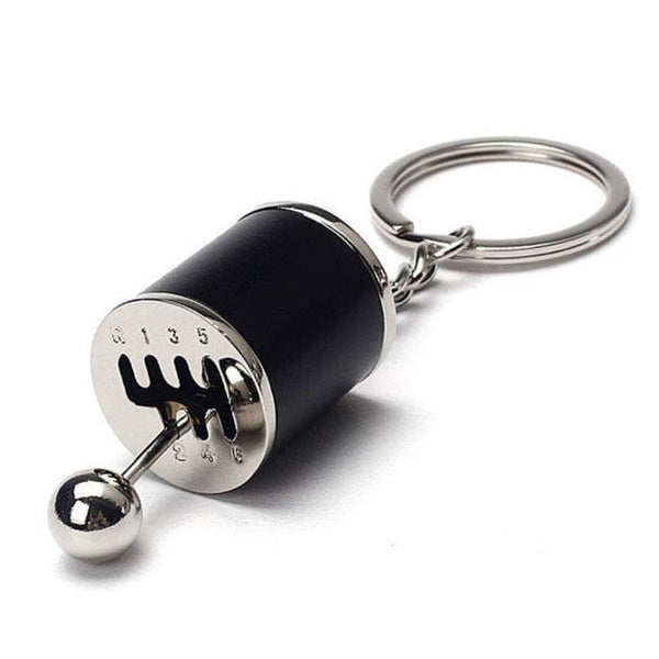 SearchFindOrder Black Six-Speed Manual Shift Keychain