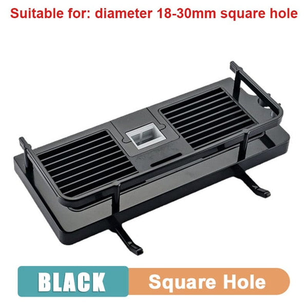 SearchFindOrder Black Square Hole Detachable Shower Shelf Rack