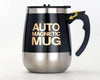 SearchFindOrder Black Stainless Steel Magnetized Self Stirring Mug