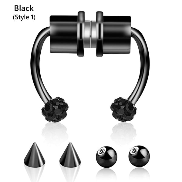 SearchFindOrder black style 1 Magnetic Nose Hoop Ring