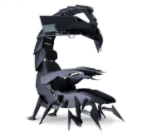 SearchFindOrder Black The Scorpion Super Game Extradimensional Gaming Cockpit Zero Gravity Chair with Support 1 - 3 Monitors