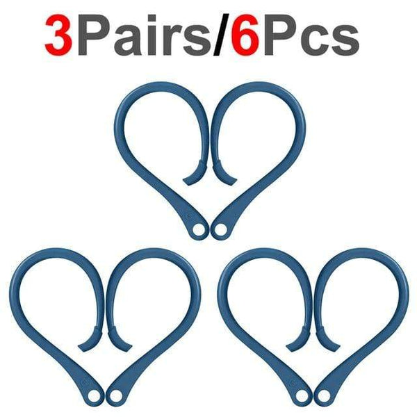 SearchFindOrder Blue 3 Pairs Ear Hook AirPods Holder