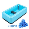 SearchFindOrder Blue Dispenser with 100pcs (50) Pairs Automatic Shoe Cover Dispenser