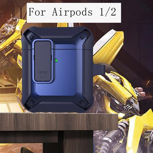 SearchFindOrder Blue For Version 1 2 Shockproof Protective Cover For Apple AirPods 1/2 and Pro