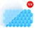 SearchFindOrder Blue Honeycomb Stackable Ice Cube Trays with Removable Lid