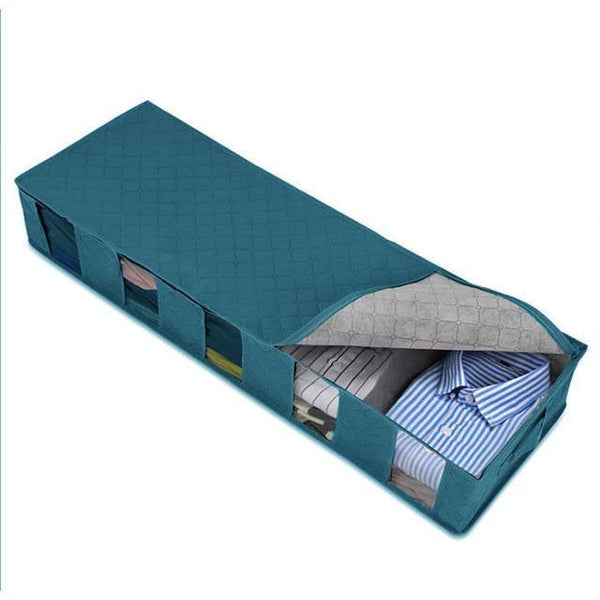 SearchFindOrder Blue NonWoven Under Bed Storage Bin Box