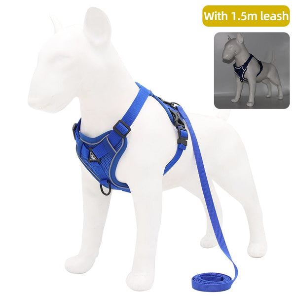 SearchFindOrder Blue / S Adjustable Reflective Breathable Dog Harness for Puppies and Small Dogs
