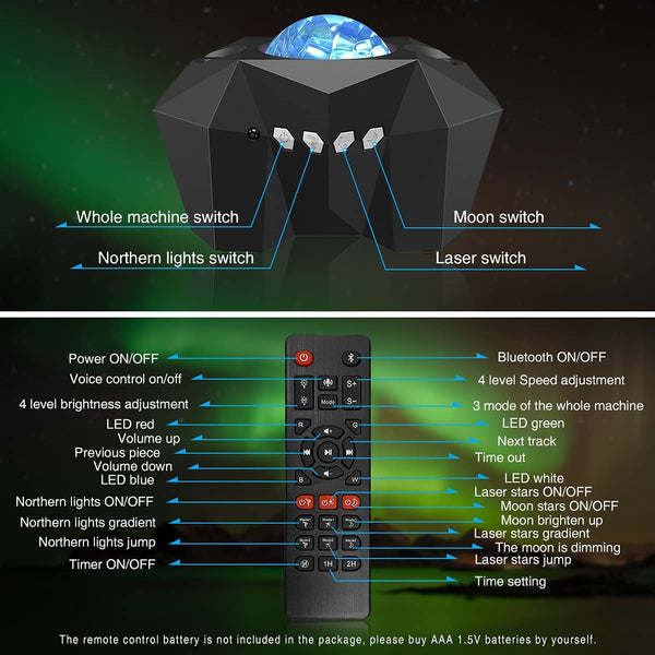 SearchFindOrder Bluetooth Music Speaker Space Galaxy Starry Sky Lamp Projector