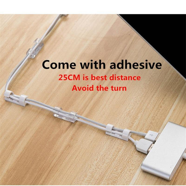 SearchFindOrder Cable Organizer Clips Desktop & Workstation