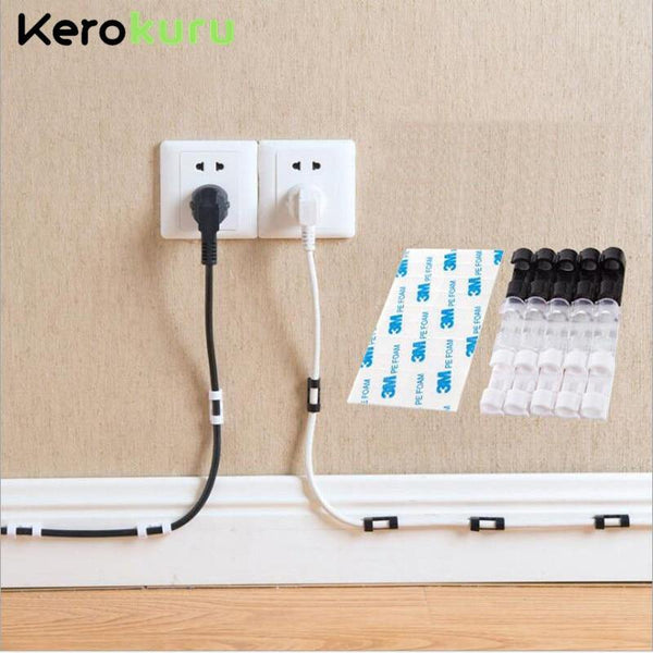 SearchFindOrder Cable Organizer Clips Desktop & Workstation