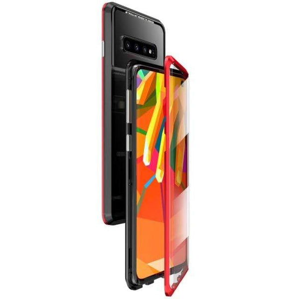 SearchFindOrder Cellphone Accessories For Galaxy S10 / Black Red Magnetic Case for Samsung Galaxy Phones