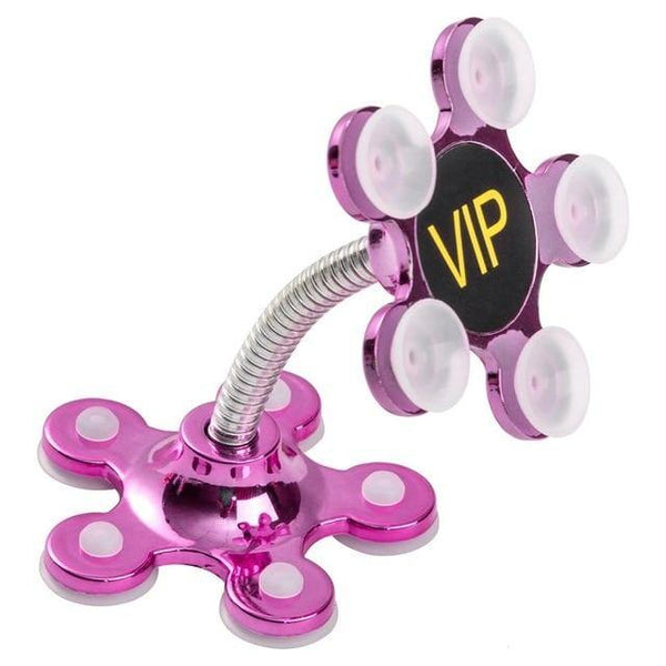 SearchFindOrder Cellphone Accessories Purple 360° Rotatable Metal Flower Cell Phone Holder