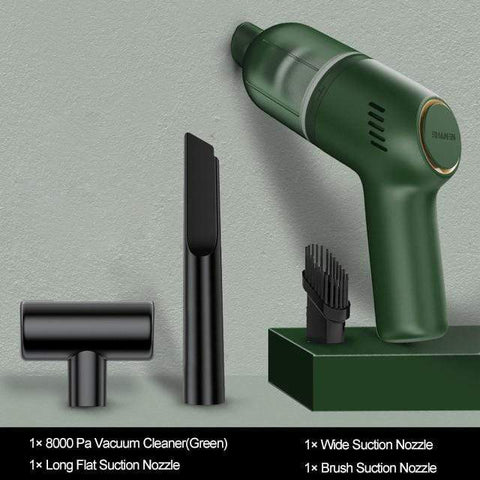 SearchFindOrder China / Green 8000Pa Mini Handheld Wireless Car Vacuum Cleaner with HEPA Filter