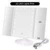 SearchFindOrder China / White Portable Magnifying Tri Fold Makeup Mirror