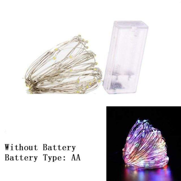 SearchFindOrder christmas Dianchihe Colorful / 10m 100Led Copper Wire Battery BoxLED Garland Decoration
