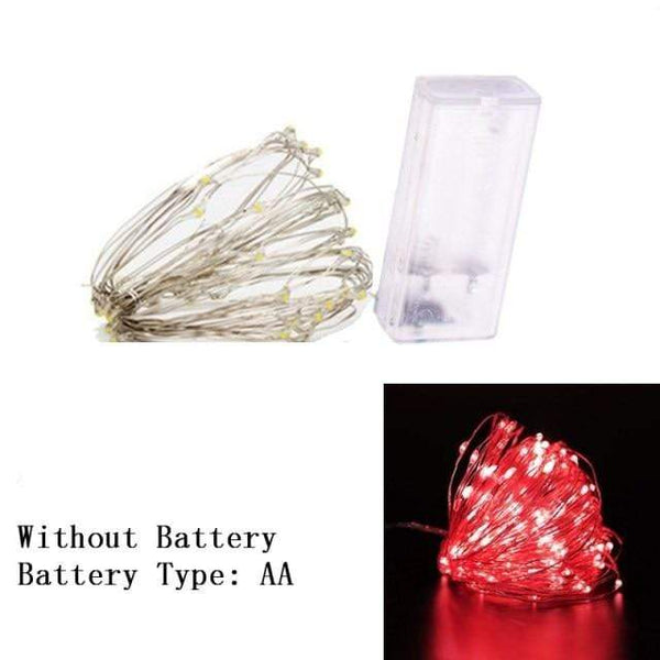 SearchFindOrder christmas Dianchihe Red / 1m 10Led LED Copper Wire Garland Decoration Lights