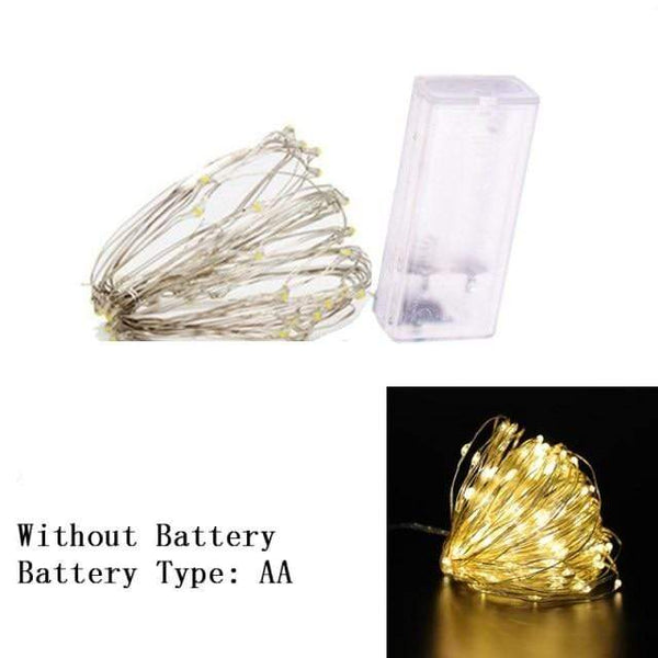 SearchFindOrder christmas Dianchihe Warm / 1m 10Led LED Copper Wire Garland Decoration Lights