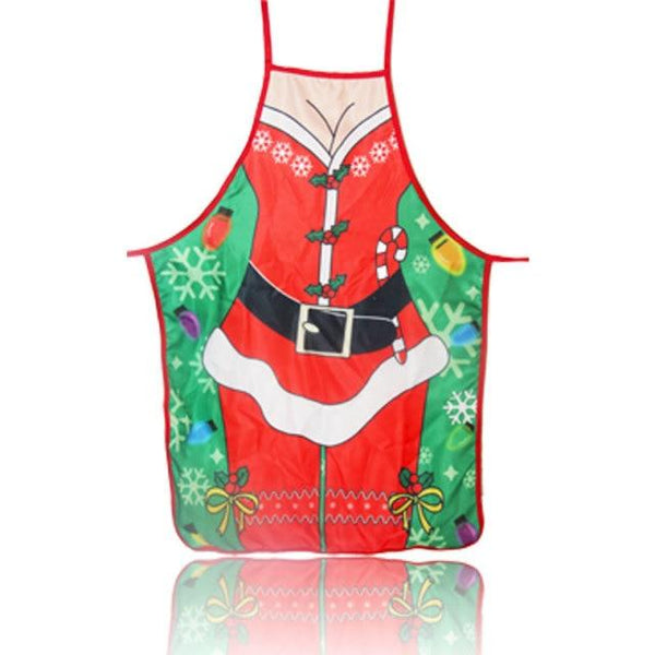 SearchFindOrder christmas Green Santa Christmas Holiday Festive Aprons
