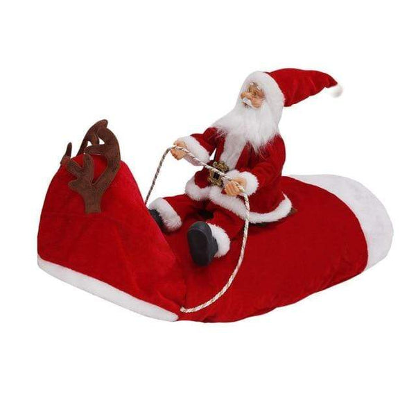 SearchFindOrder christmas Red / M - Back length: 32cm Bust adjustable range: 47-60cm Royal Running Santa Pet Costume