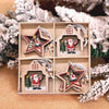 SearchFindOrder christmas Set12 Wooden Christmas Tree Pendant Ornaments (12pcs)