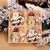 SearchFindOrder christmas Set8 Wooden Christmas Tree Pendant Ornaments (12pcs)