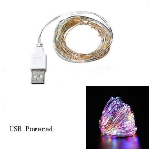 SearchFindOrder christmas USB Colorful / 3m 30Led Copper Wire Battery Box  LED Garland Decoration