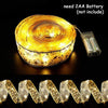 SearchFindOrder christmas Warm Gold 50 LED Double Layer Fairy Lights Christmas Ribbon
