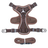 SearchFindOrder Coffee / S Adjustable Reflective Breathable Dog Harness for Puppies and Small Dogs